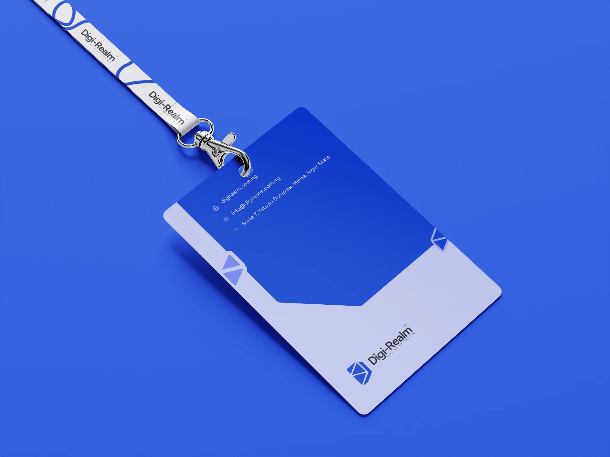 Back of a Digi-Realm identity card mockup
