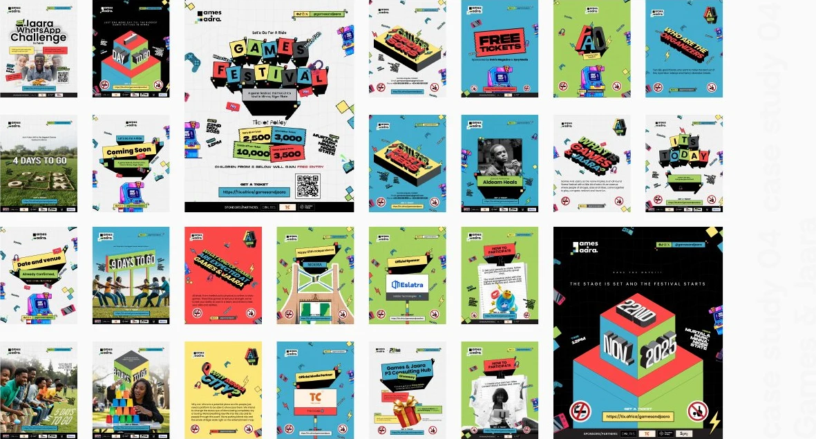 Games & Jaara: Taking an existing logo into a complete event language.