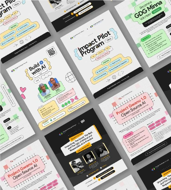 Google Developer Groups: A consistent visual presence across events and community touchpoints.