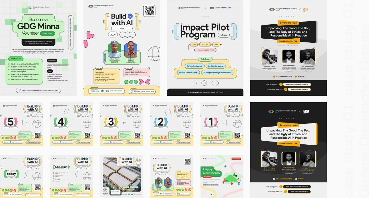 Google Developer Groups event posters